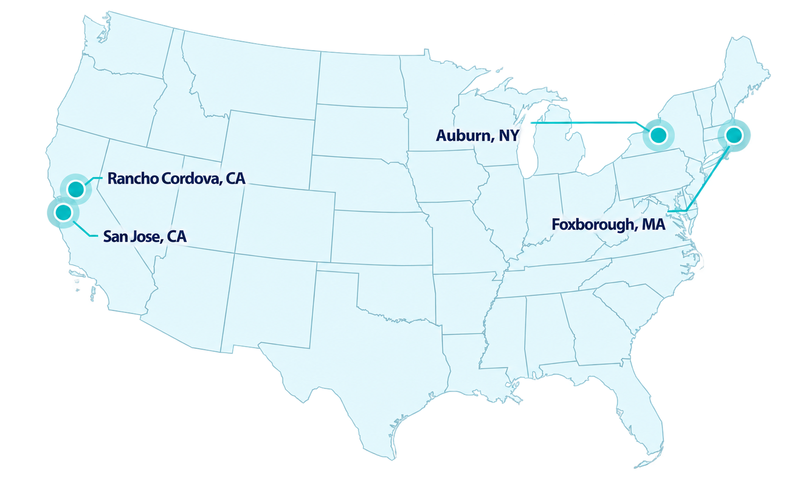 Alentra US Locations Map